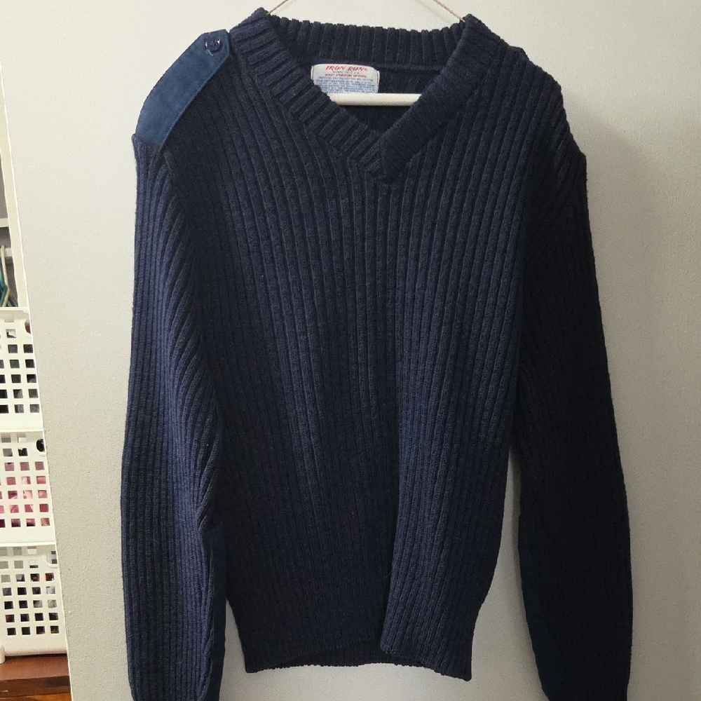 Classic Navy V-Neck Sweater